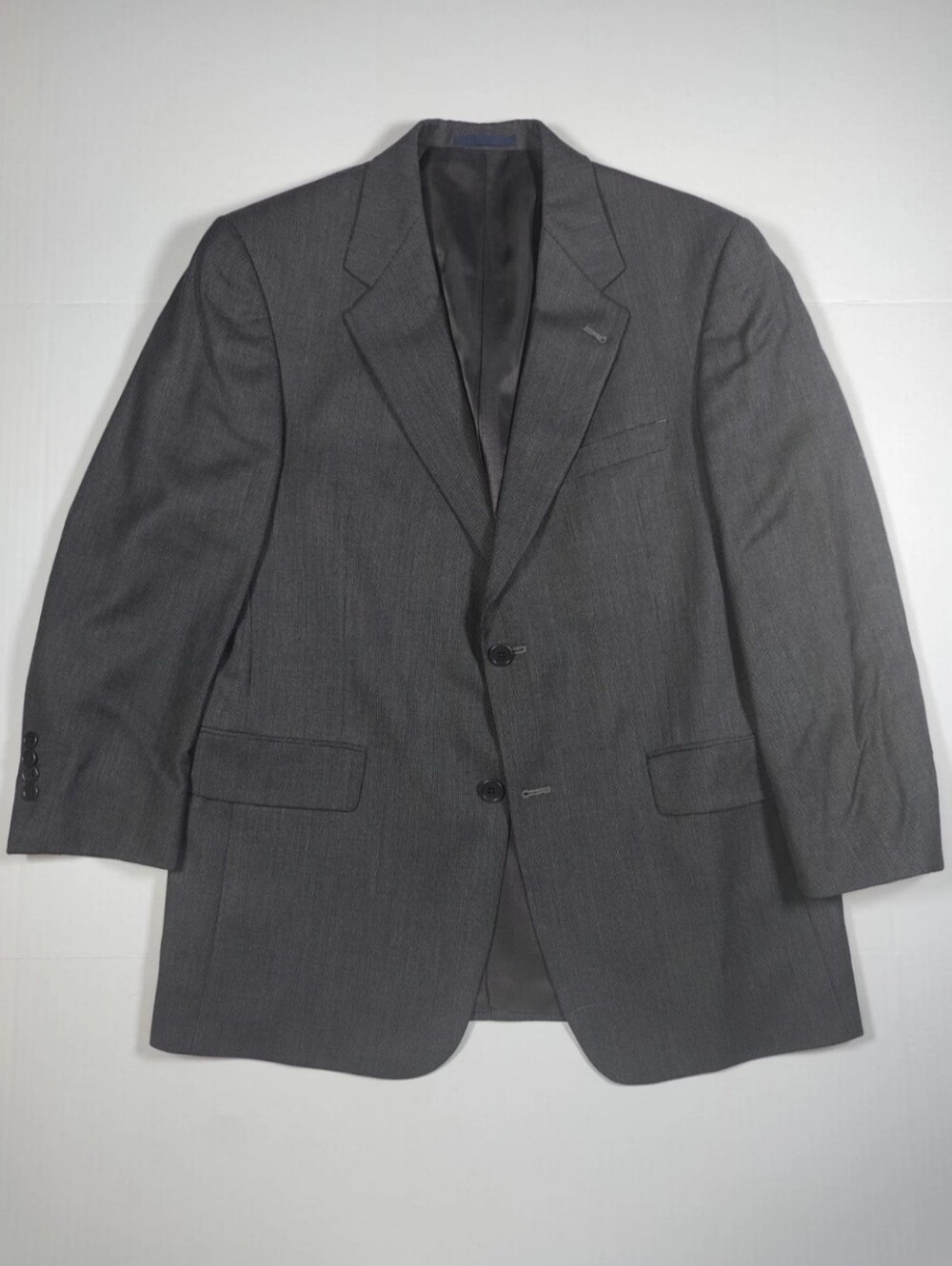 VTG Cremieux Mens 100% Loro Piana Wool Charcoal Gray Blazer Size 40 Made In USA